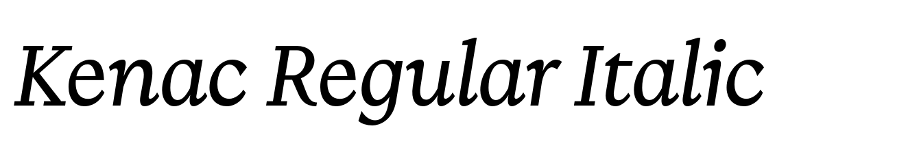 Kenac Regular Italic